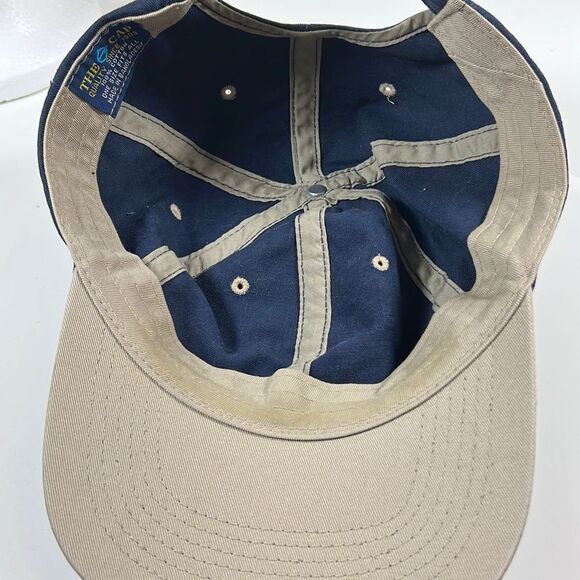 The Cap Cotton Hook & Loop Baseball Cap. Navy Blue. OSFM - Picture 7 of 7
